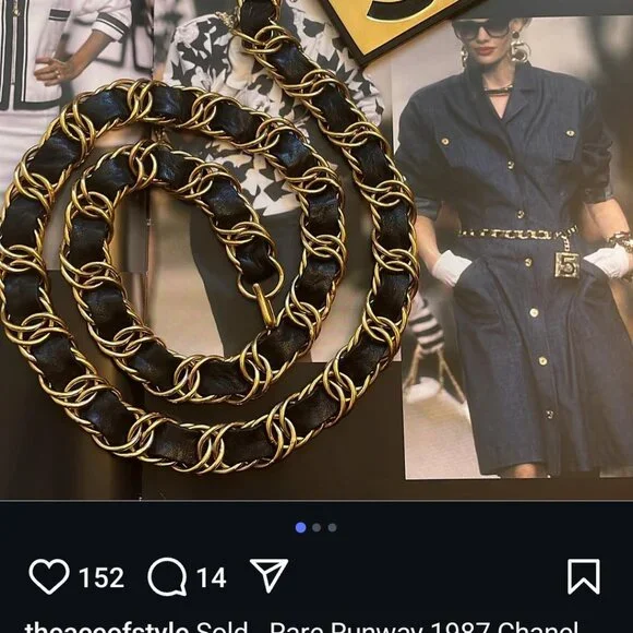CHANEL #5 1987 Belt Authentic Very Rare - Picture 7 of 9